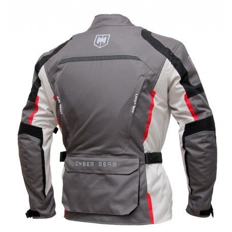 Pánská textilní moto bunda Cyber Gear Tour Long šedá - 5XL