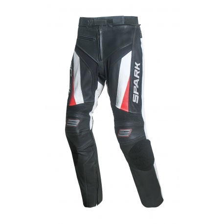 Pánské kožené moto kalhoty Spark ProComp, červené