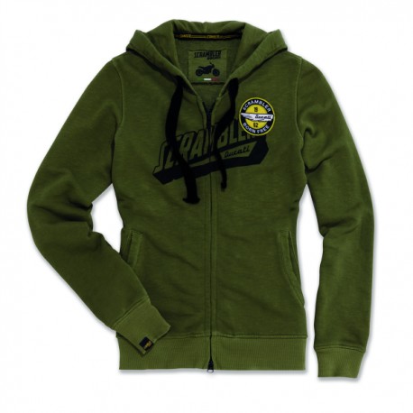 Dámská mikina Ducati Scrambler 1262 Hoodie tmavě zelená