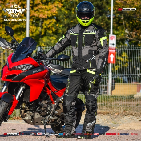 Pánské textilní moto kalhoty Spark Roadrunner Black - 6XL