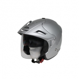 Moto helma Cyber U-388, stříbrná