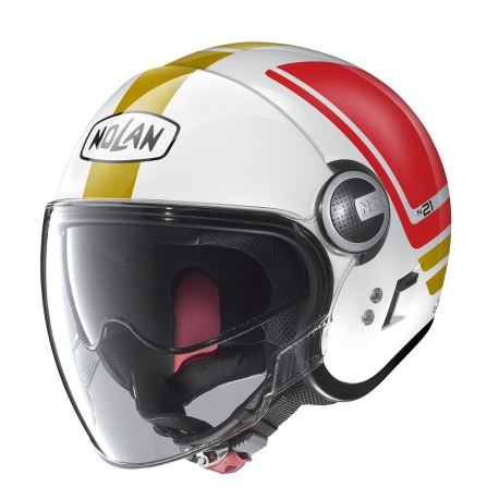 Moto helma Nolan N21 Visor Flybridge Metal White 67 3XL