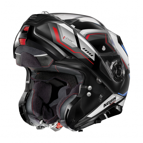 Moto helma Nolan N100-5 Upwind Glossy Black N-Com  63