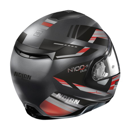 Moto helma Nolan N100-5 Plus IlluviumN-Com Flat Lava Grey 60
