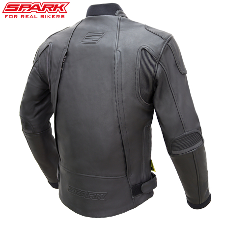 Pánska kožená moto bunda Spark Motostar Black