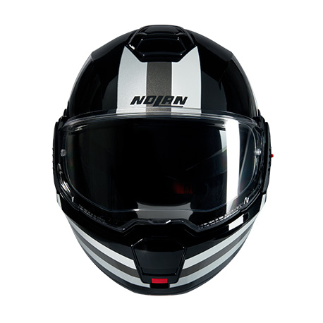 Moto helma Nolan N120-1 Lineo  N-com Nero/Bianco/Argento  348