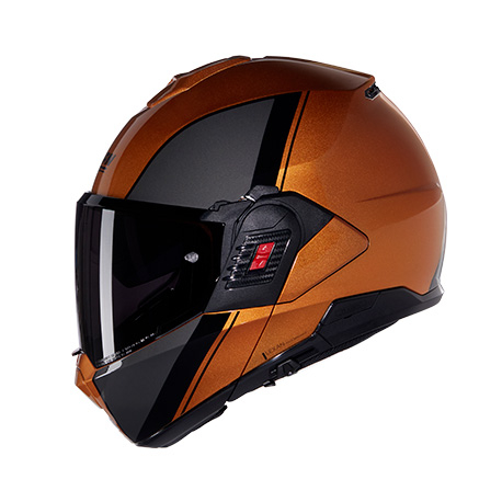 Moto helma Nolan N120-1 Verniciatura Speciale  N-com Ocra/Nero  343