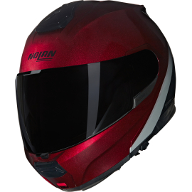 Moto helma Nolan N100-6 Verniciatura Speciale  N-COM Rosso Viscerale/Nero 341