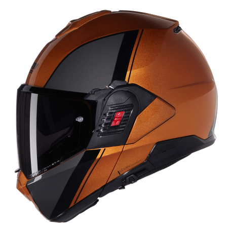 Moto helma Nolan N120-1 Verniciatura Speciale  N-com Ocra/Nero  343