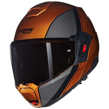 Moto helma Nolan N120-1 Verniciatura Speciale  N-com Ocra/Nero  343
